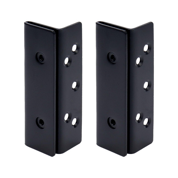 Dnyta 2pcs Double Hook Slot Bracket Bed Frame Connectors Hardware, Black