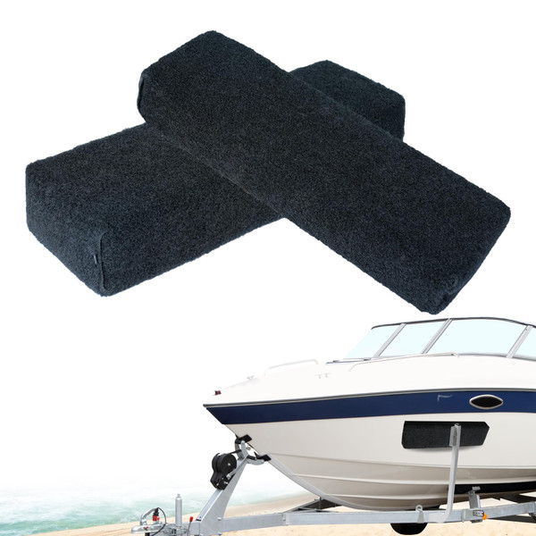 2 Pack Carpeted Marine Boat Trailer Bunks, Boat or ski Trailer Black Bunk Boards for Trailer Boats