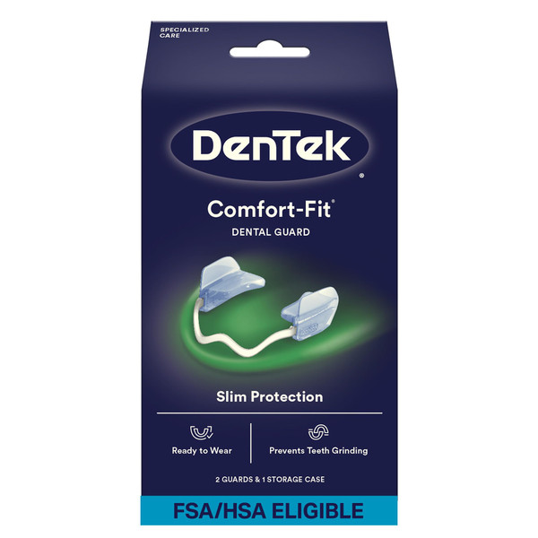 DenTek Comfort-Fit Dental Guard, 1 Storage Case & Pack of 2 Guards