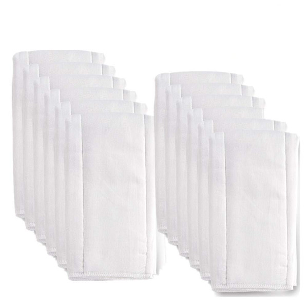 Fasoar 6-Ply Cotton Cloth Diapers and Burp Cloths, Washable for Babies