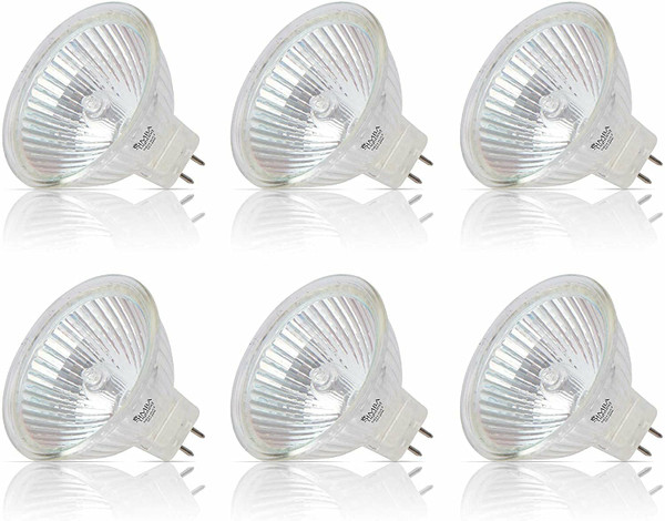 Simba Lighting Halogen MR16 20W 12V Light Bulbs, GU5.3 Base, 2700K, 6 Pack
