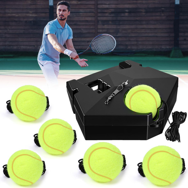 Simgoing Tennis Trainer Rebound, Portable Solo Practice Set with 6 Balls