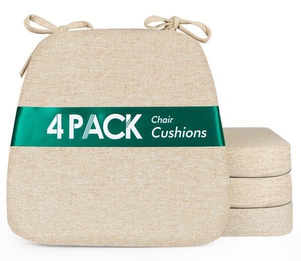 kingphenix Chair Cushions for Dining Chairs, Set of 4, 2.5 Inches Thick