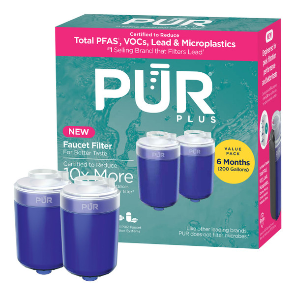 PUR PLUS Faucet Mount Replacement Filter 2-Pack, Lead Reduction, RF99992