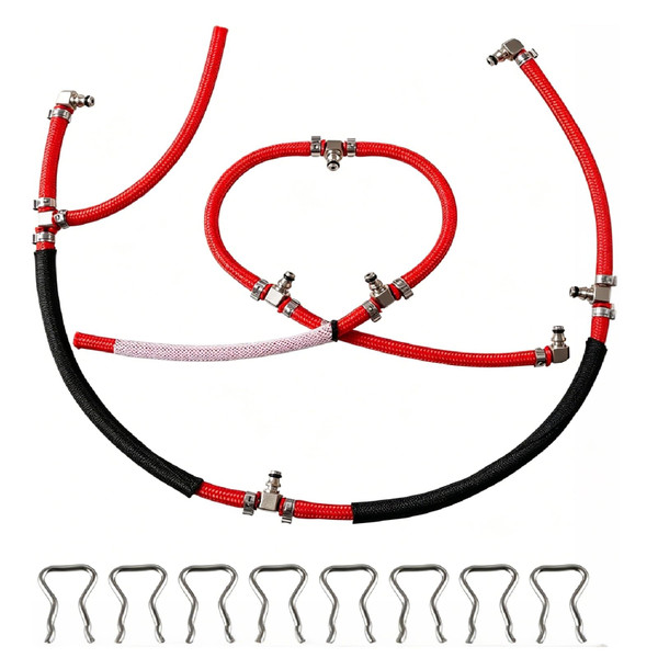 HIMARKLIF Upgraded Diesel Fuel Injector Return Line Compatible with 2004.5-2010 Duramax 6.6L LLY LBZ LMM, Fit for 2004-2010 Silverado 2500HD 3500HD Sierra 2500HD 3500HD, Replace# 97328733 980622