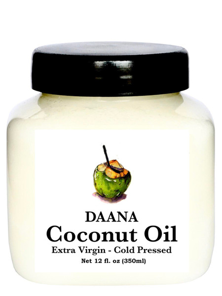 Daana Coconut Oil for Skin: USDA Organic, Extra Virgin, Cold Pressed (350 ml)
