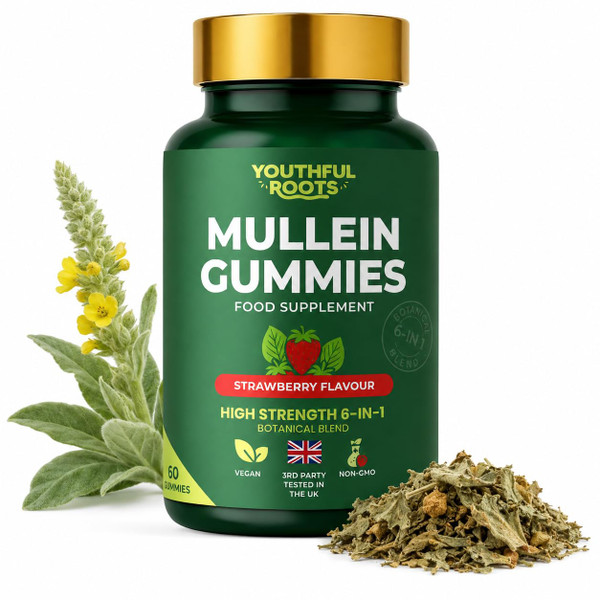 Youthfull Roots Mullein Gummies (2 Pack, Strawberry)