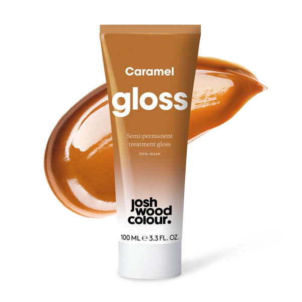 Josh Wood Hair Gloss Caramel, Semi-Permanent Colour Toner, Vegan, 100ml