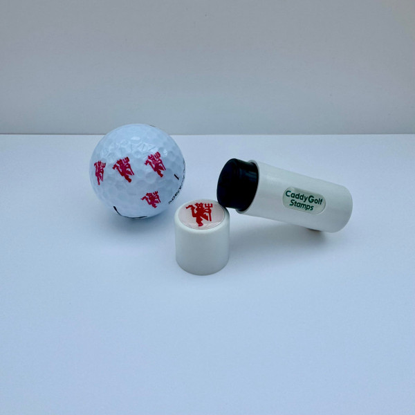 CaddyGolfStamps Man U Manchester Red Devils United Design Golf Ball Stamper Stamp Marker Personalise your Golf Balls Golf Gift Birthday Gift