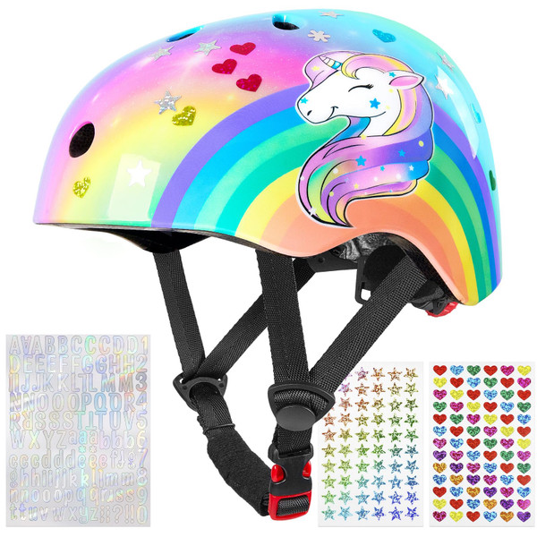 Unicorn Castle Kids Bike Helmet,Toddler Helmet Age 3-8 Years