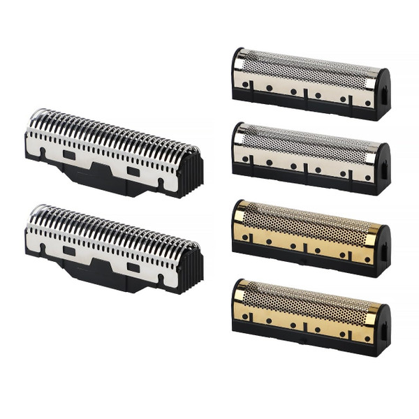 VGR Replacement Foils and Blades for V-332 Foil Shaver – Includes 2 Blades, 2 Gold Foils for Face, and 2 Silver Foils for Head – Compatible Shaver Refill Set