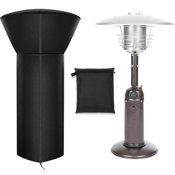 Tabletop Heater Cover, Heavy-duty and Weather-resistant Oxford Fabric, Waterproof , Dust-proof, Snow-proof, Windproof, with Zipper and Storage Bag for Mini Tabletop Patio Heater Covers