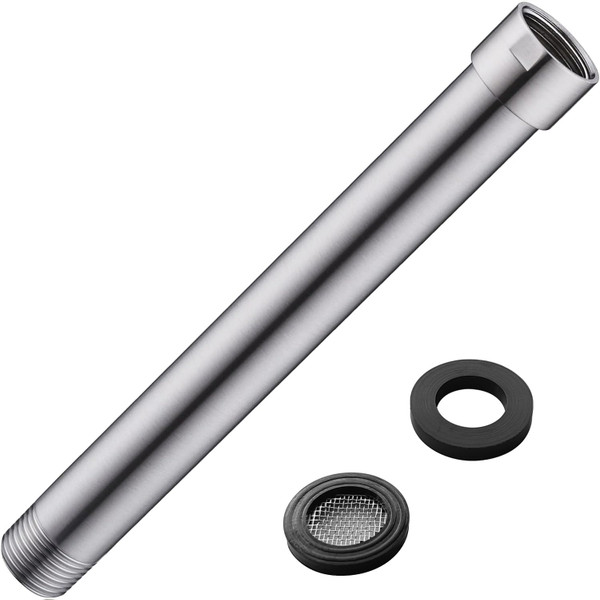 HOMYEP Shower Arm Extender 8 Inch Shower Head Extension, Brushed Nickel