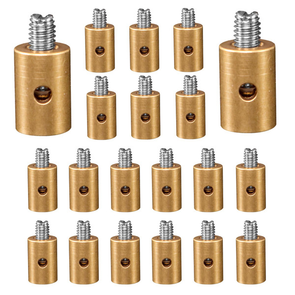 MCSDFN 20PCS Solderless Cable Nipples Universal 6mm Throttle & Brake Cable Ends Solderless Throttle Cable Nipple Accessories for Car Motorcycle Bicycle