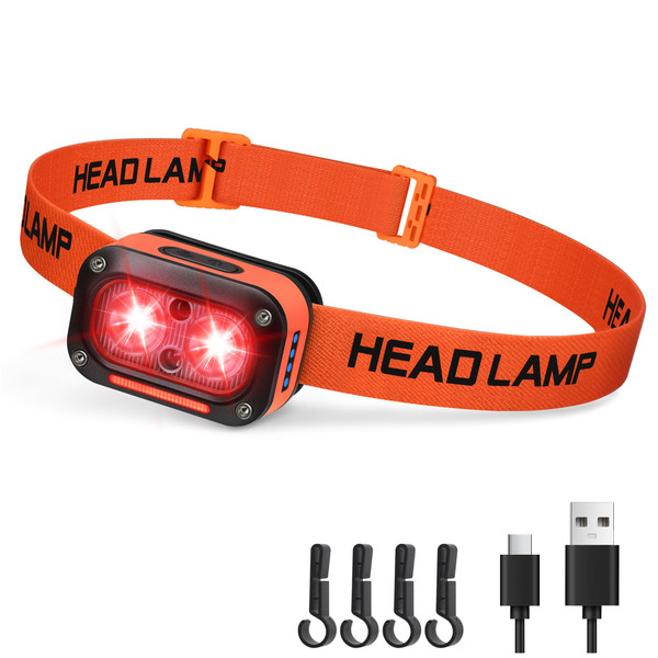DARKBEAM Red Light Headlamp LED Rechargeable Headlamps for Night Astronomy