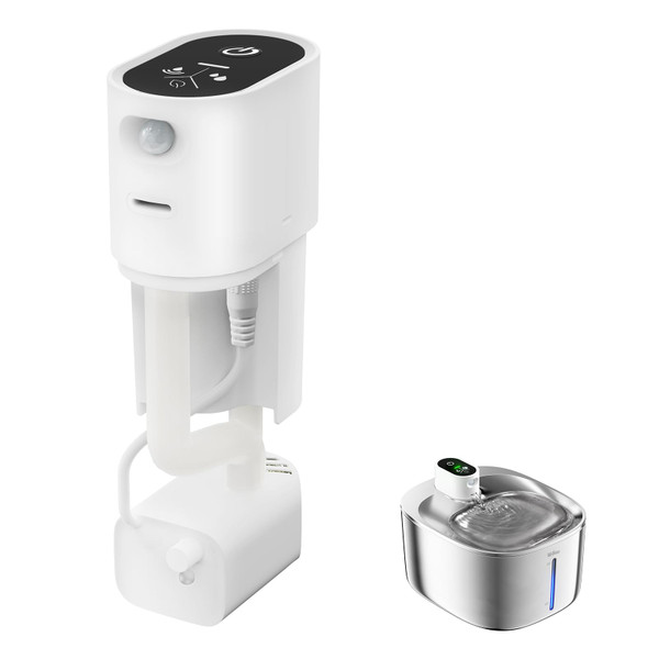 Cat Water Fountain Motor with Pump for FS10PLUS, Stainless Steel Cat Fountain Replacement Motor for 4.1L Pet Fountain