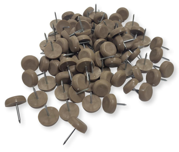 3/4" Inch Furniture Nail Glides Hardwood Floors Nylon Protectors 18mm - Pack of 100