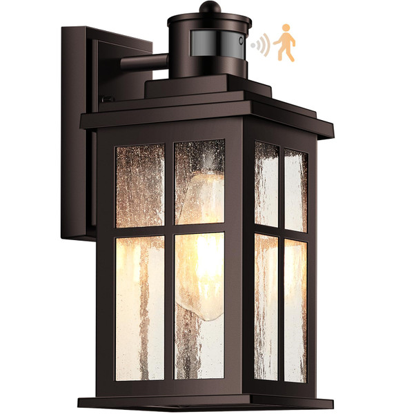 VIANIS Brown Motion Sensor Exterior Lighting Fixtures, Outdoor Garage Light
