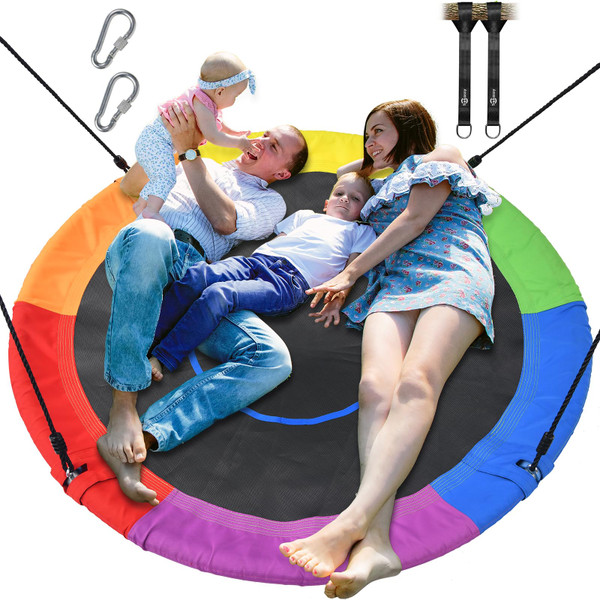 Trekassy 60" Saucer Tree Swing, Large Family Swing for Kids & Adults