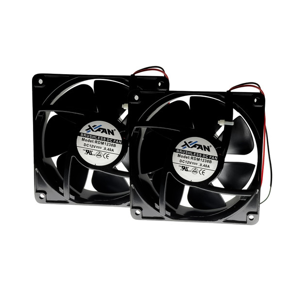 2PC Metal Frame OEM 628685 Refrigerator External DC Fan Compatible with norcold rv Refrigerator Fan for 2118 Series refrigerators 1200, 1210, N1095, N61X etc