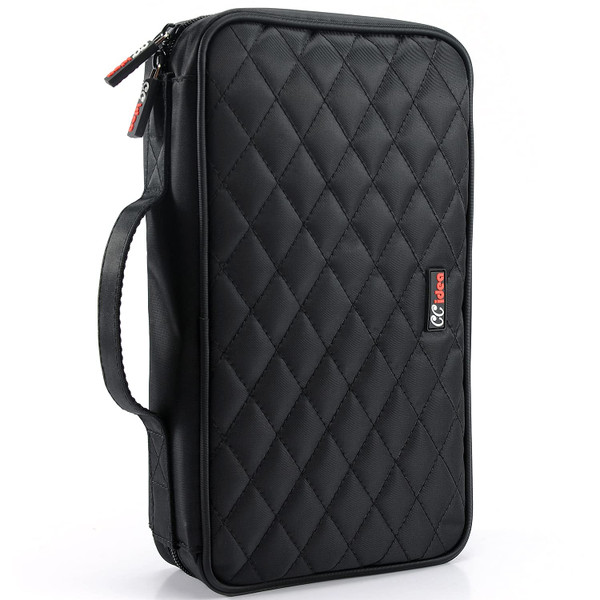 CCidea CD DVD Case Holder, Portable Disc Storage Wallet Binder, Multiple Capacity CD Organizer for Car Home Travel, Anti-Scratch Blu-Ray Game Disc Storage (96-Black)