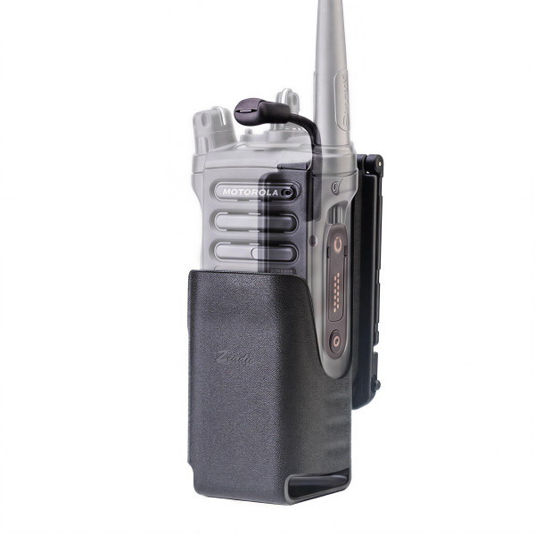 Zeadio Tactical Radio Holster for Motorola APX 6000 / APX 8000 - Hard Shell Radio Holder with Elastic Cord Retention, MOLLE Compatible Radio Pouch for Law Enforcement, Security & Tactical Use etc