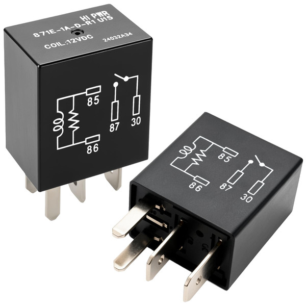 871E-1A-D-R1 U15 Automotive Relay (Pack of 2) - 12VDC 35A 4 Pin General Purpose Relay