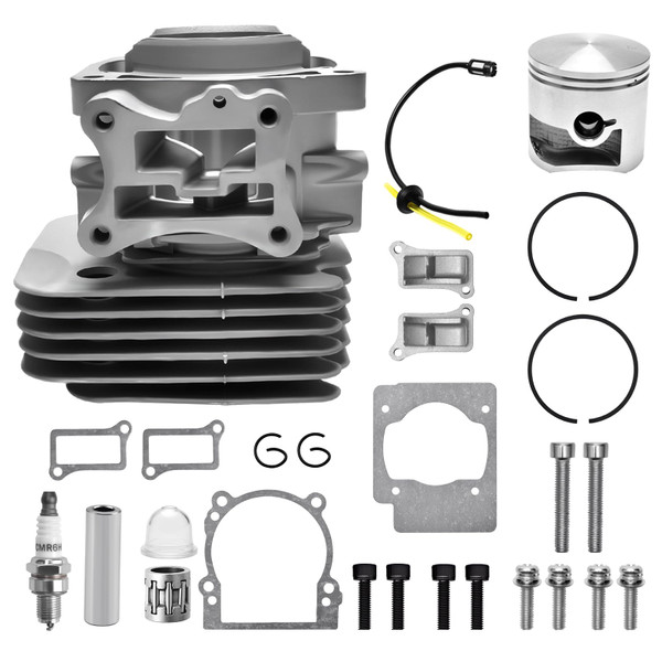 Cylinder Piston Top End Kit Compatible with Redmax EBZ8550 EBZ7500 EBZ8500 EBZ6500 Fit for 580BTS 580BFS 578BTF 570BTS 570BFS 560BTS 560BFS Backpack Leaf Blower Cylinder Head Gaskets Assembly Kit