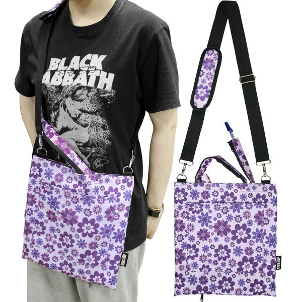 MDSTOP Catheter Bag Holder, Urine Drainage Bag Holder with Drain Tube Cover and Adjustable Shoulder Strap, Easy Acess and Drainage, Secure & Discreet for Urostomy Foley Catheter Users (Purple)