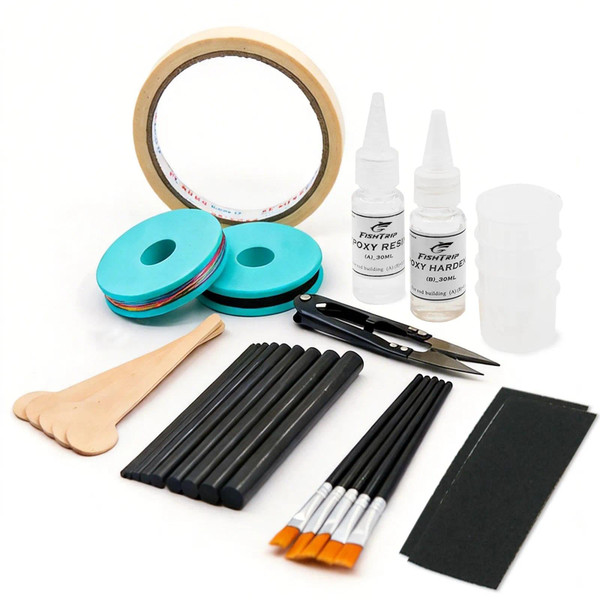 FishTrip Fishing Rod Repair Kit Complete Carbon Fiber for Rod Building