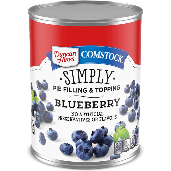 Duncan Hines Comstock Blueberry Pie Filling and Topping, 21 oz. (Pack of 8)