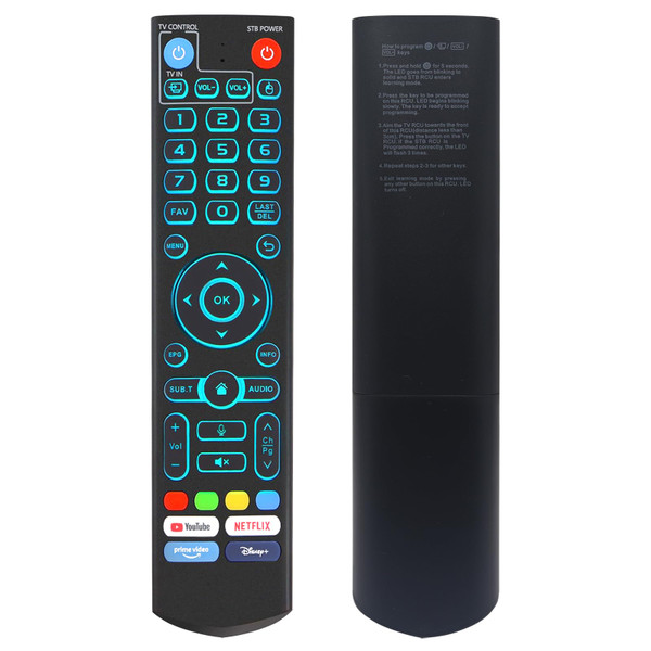 New Backlight V5 Pro Voice Remote Control Compatible with vSeeBox V1, V2, V3, V5, V6 Pro, V6 Plus/Max, V3 Plus, V1 Max, Elite, Max Models
