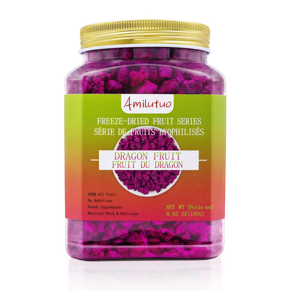 Amilutuo Freeze Dried Dragon Fruit, 6.52OZ/185g, No Added Sugars