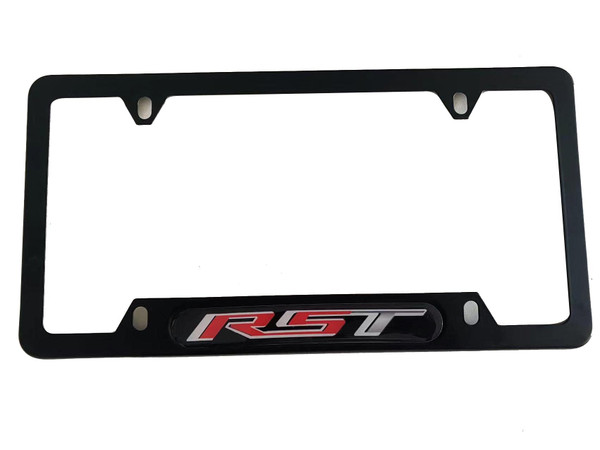 RST License Plate Frame Cover Holder, Black for Silverado 1500 Tahoe Yukon,Truck Car Accessories 1pcs
