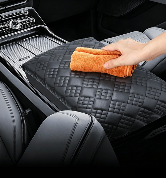 Armrest Cover for 2020-2026 Lincoln Aviator Accessories Center Console Cover 2020 2021 2022 2023 2024 2025 2026 Lincoln Aviator Arm Rest Protector Middle Lid Pad Protector PU Anti-Scratch+Thick