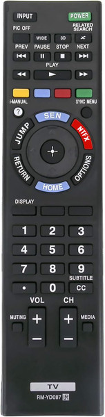 RM-YD087 Remote Replacement for Sony Bravia LCD TV KDL-55W800A KDL-65W850A