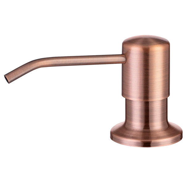 Built in Sink Soap Dispenser Lotion Dispenser for Kitchen Sink, Soap Dispenser with 17 Ounce Bottle, Soap Pump Built in Countertop Under Sink, Red Bronze