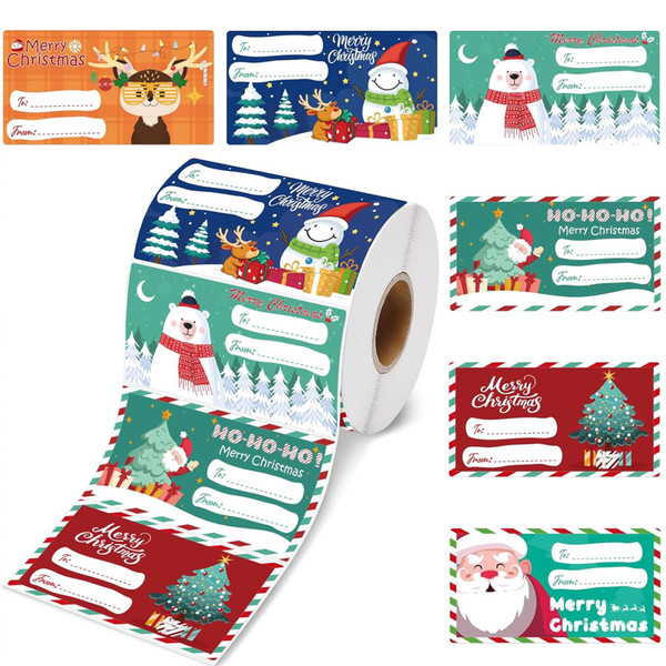 500 Pcs Christmas Tags - Self-Adhesive Gift Tags for Christmas Presents