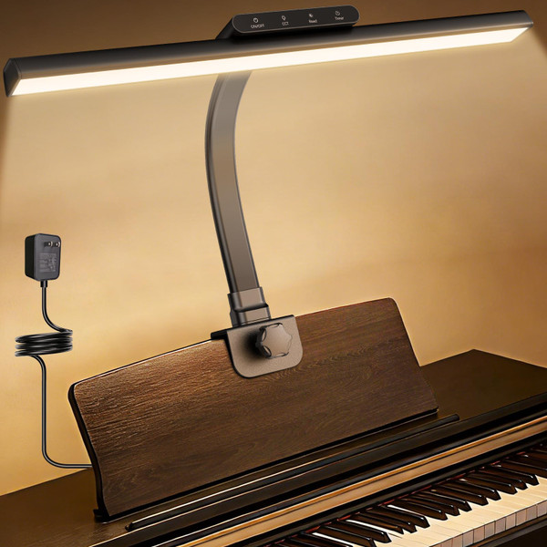 Glendan Piano Lights for Digital Piano and Grand Piano, Professional Led Clip lamp with Ambient Light, Memory Function,Piano Lamps for Sheet Music