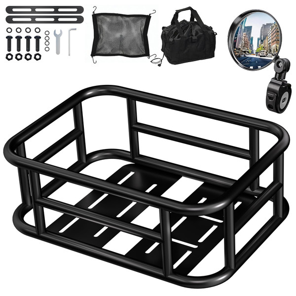 Heavy Duty Bike Basket Rear 16.5 x 12.5 x 6 '', Universal Bike Accessories