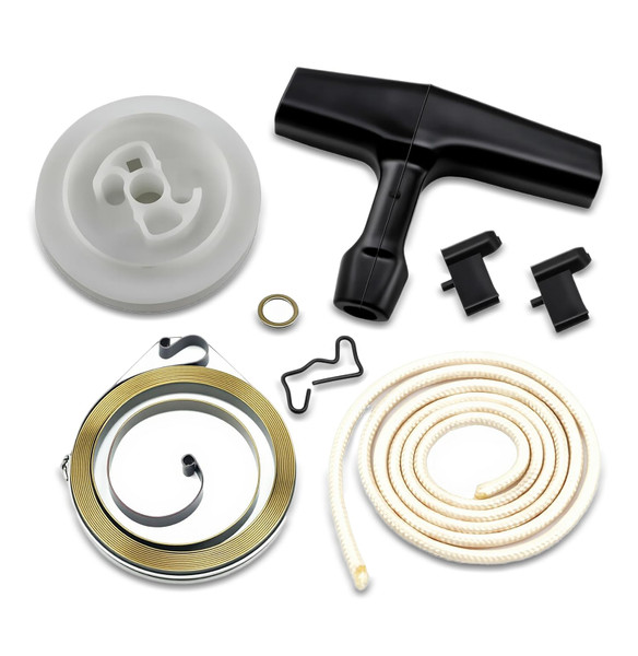 MS440 Recoil Pull Starter Spring Pulley Handle Grip Rope Kit For STIHL 034 036 044 046 MS340 MS360 MS440 MS460 Chainsaws MS460 Recoil Starter Assembly 1128 080 2104, 1128 080 2100，1128 195 0400