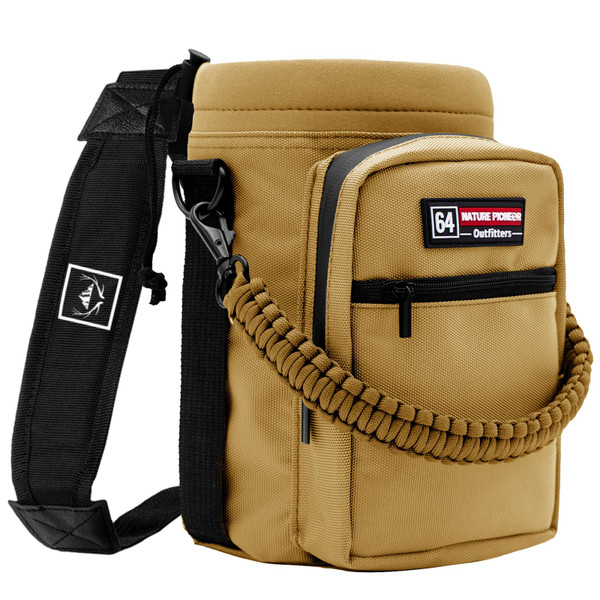 NATURE PIONEOR 64 oz Insulated Water Bottle Carrier Holder with Strap