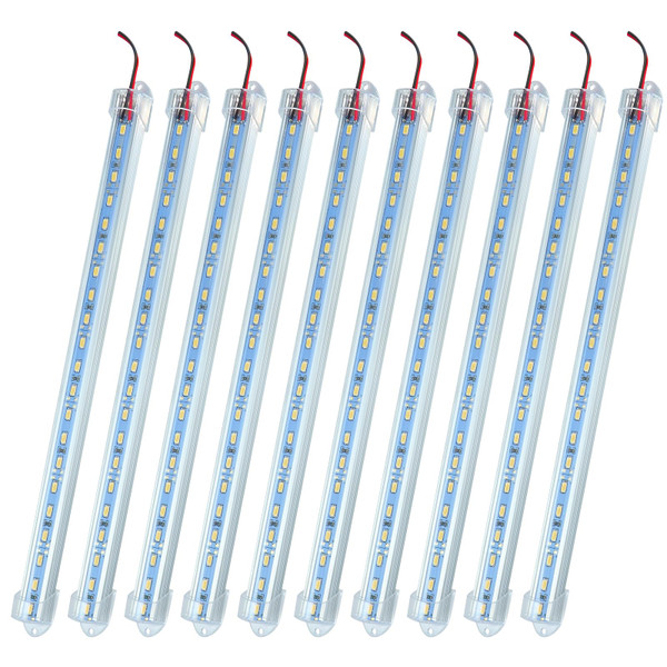 PSDRIQQ 10 Pack DC12V LED Lights Strip Bar Interior Lighting for Enclosed Cargo Trailer, Car, RV, Truck, Camper, Van, Boat, Cabinet - White