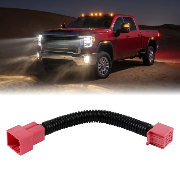 HERCOO Auto Fog All Lights Mod Harness Compatible with GMC Sierra/Chevy Silverado 1500, 2500 3500 HD 2024-2026 Fog Light Always On – With Intellibeam, High Beams & Auto Headlamps On, Plug Play