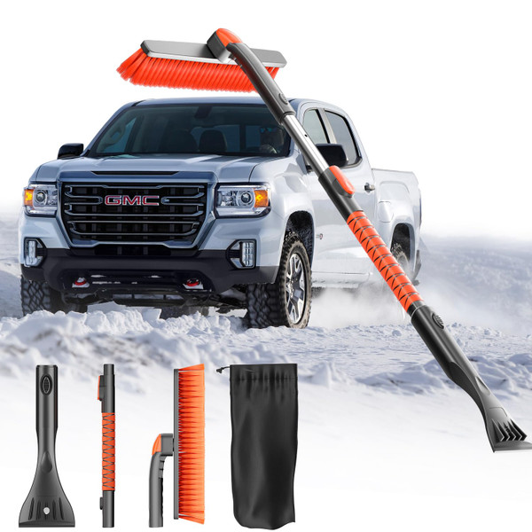 DooGooCoo 42" Extendable Snow Brush & Ice Scrapers for Car Windshield