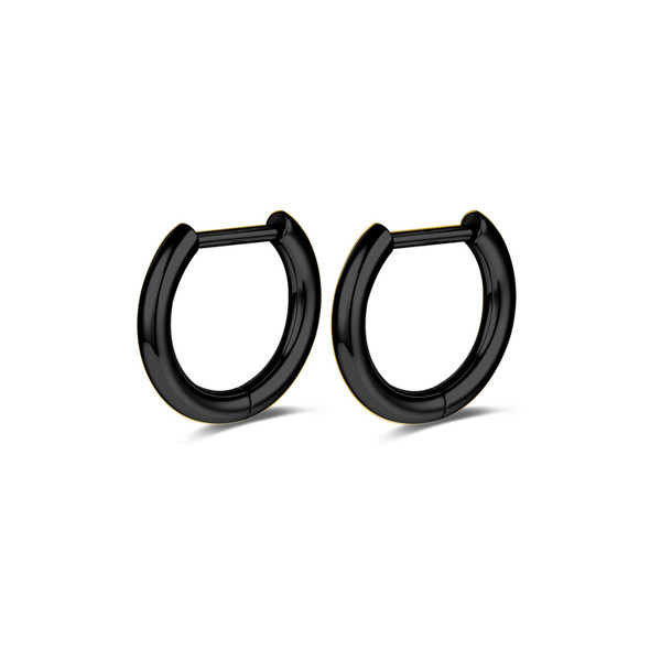 AOEDEJ G23 Titanium Hoop Earrings 18G Small Huggie Earrings Medical Grade Titanium Earring 8mm/10mm/12mm Cartilage Earring Hoop for Women Men Sensitive Ears