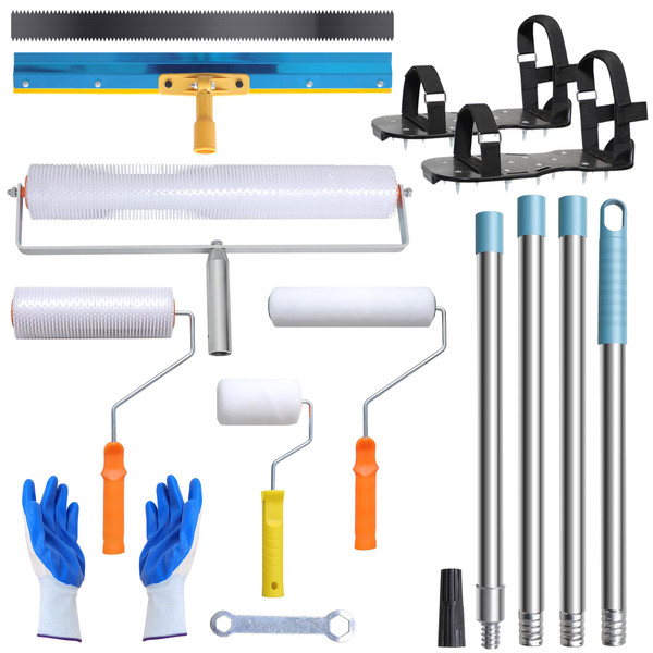 Self Leveling Cement Tool Kit- Complete Epoxy Floor Tool Kit for Concrete