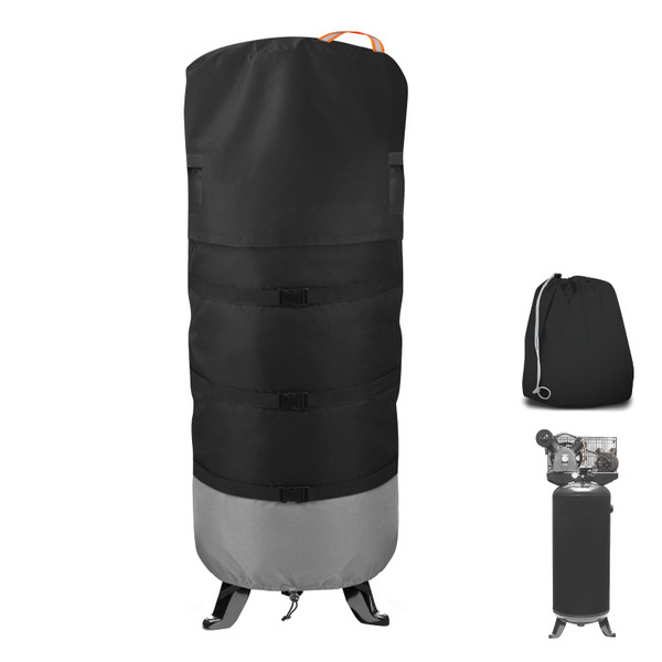 50-60 Gallon Vertical Air Compressor Cover, Top Zipper Access 25"D x 51"H