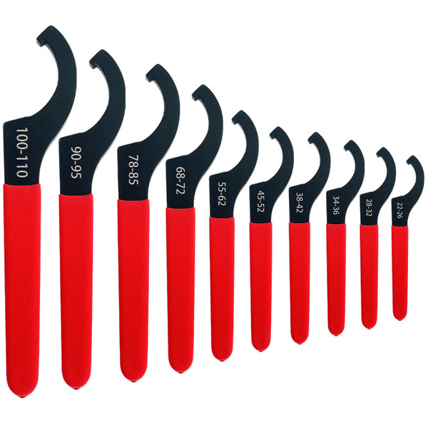 Socpuro 10Pcs Coilover Spanner Wrench Set, Universal Shock Spanner Hook Wrench Tools for Suspension Collar System and Shock Adjustment