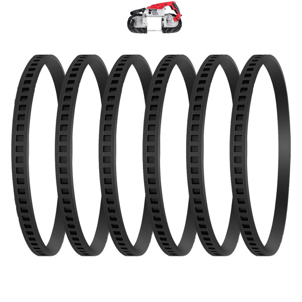 6 Pack Band Saw Pulley Tires, Replaces 45-69-0010, 6 x 1/2 in